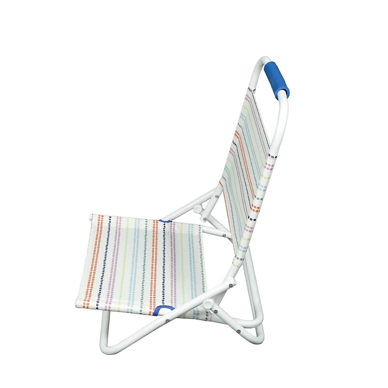Mainstays Beach Sand Chair, Dots, Nouveau, 50% Polyester recyclé
