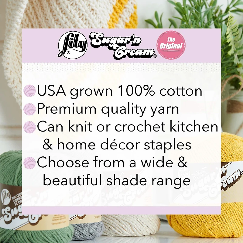 Lily Sugar'n Cream® le Fil Original, Coton #4 Moyen, 2,5oz/71g