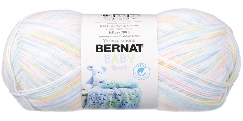 Bernat® Baby Sport™ Ombre Yarn, Acrylic #3 DK, 9.8oz/280g, 893 Yards