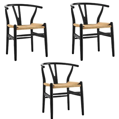 Chaise de salle à manger en bois de la collection Heavenly ENSEMBLE DE 3