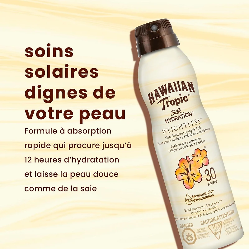 Hawaiian Tropic® Silk Hydration Weightless Sunscreen Spray SPF 30, 170g