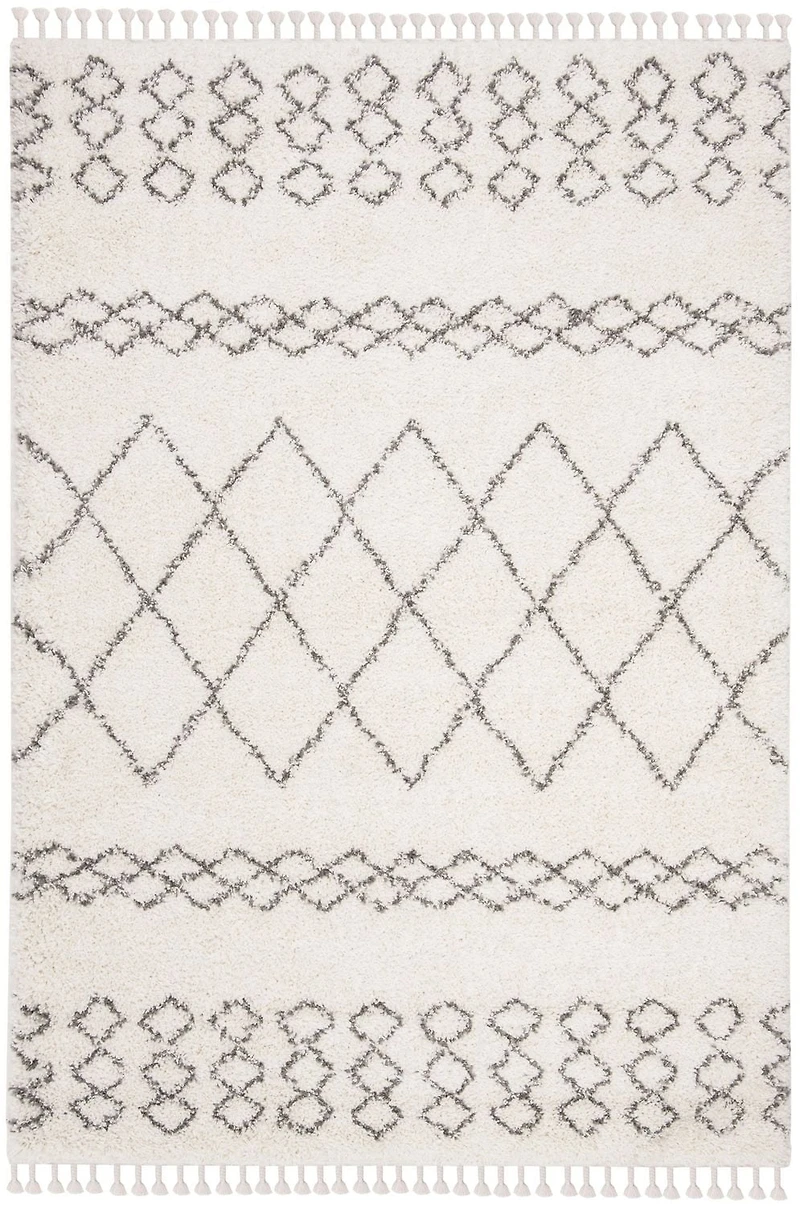 Safavieh Moroccan Fringe Scarlett Tapis Géométrique Shag