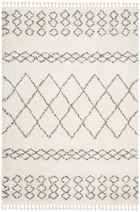 Safavieh Moroccan Fringe Scarlett Tapis Géométrique Shag
