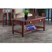 Richmond Coffee Table with Tapered Legs in Walnut Finish