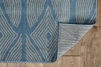 Capri Henley Blue & Light Grey 4' 3" x 7' 3" Area Rug