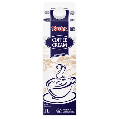 Baxter 18% Coffee Cream, 1L