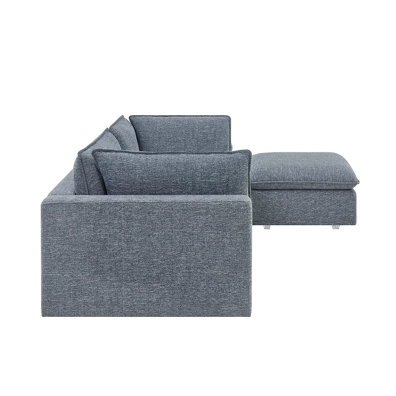 Better Homes & Gardens Weston 107.5" Cloud Modular Sectional Sofa, Blue