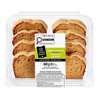 Quatre-quarts aromatisé et glacé Pomme et caramel Mon marché fraîcheur 8 tranches, total de 400 g