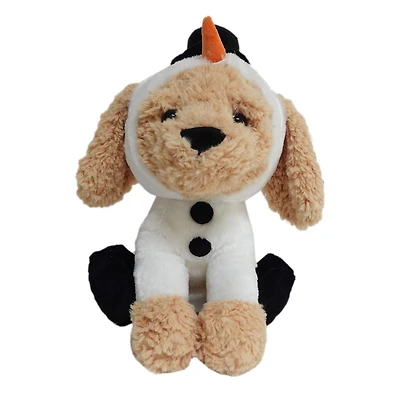 HOLIDAY TIME PLUSH SNOWMAN DOG 9.5INCH