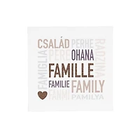 Toile embellie famille 15,2 cm L x 15,2 cm H