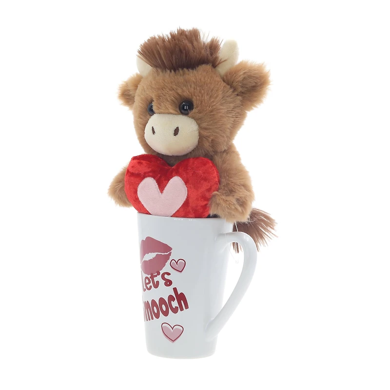 Highland Cow Plush and Valentine Mug Two-Piece Set, Way to Celebrate