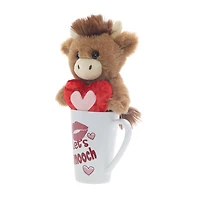 Highland Cow Plush and Valentine Mug Two-Piece Set, Way to Celebrate