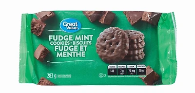 Great Value Fudge Mint Cookies, 283 g