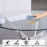 Heavenly Collection Star Dining Table with Tempered Glass