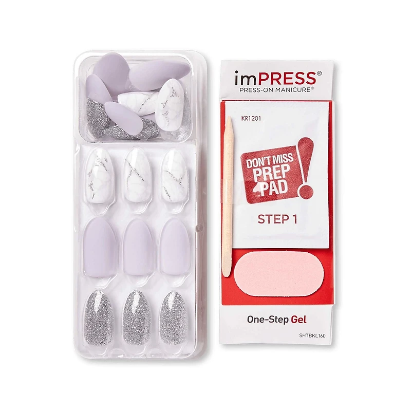 KISS ImPRESS Press-On - 30 faux ongles, moyens Ongles à coller.
