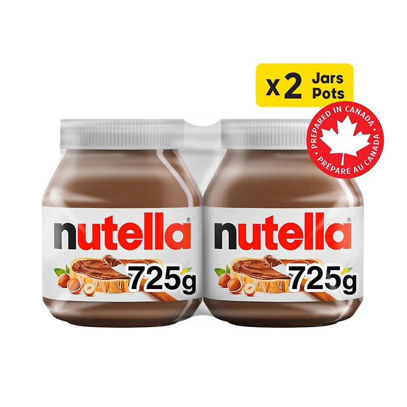 NUTELLA Tartinade aux Noisettes et au Cacao pour le Déjeuner, 2 Pots