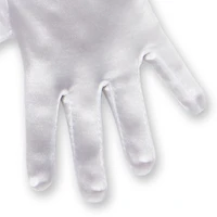 Girls' White Long Gloves