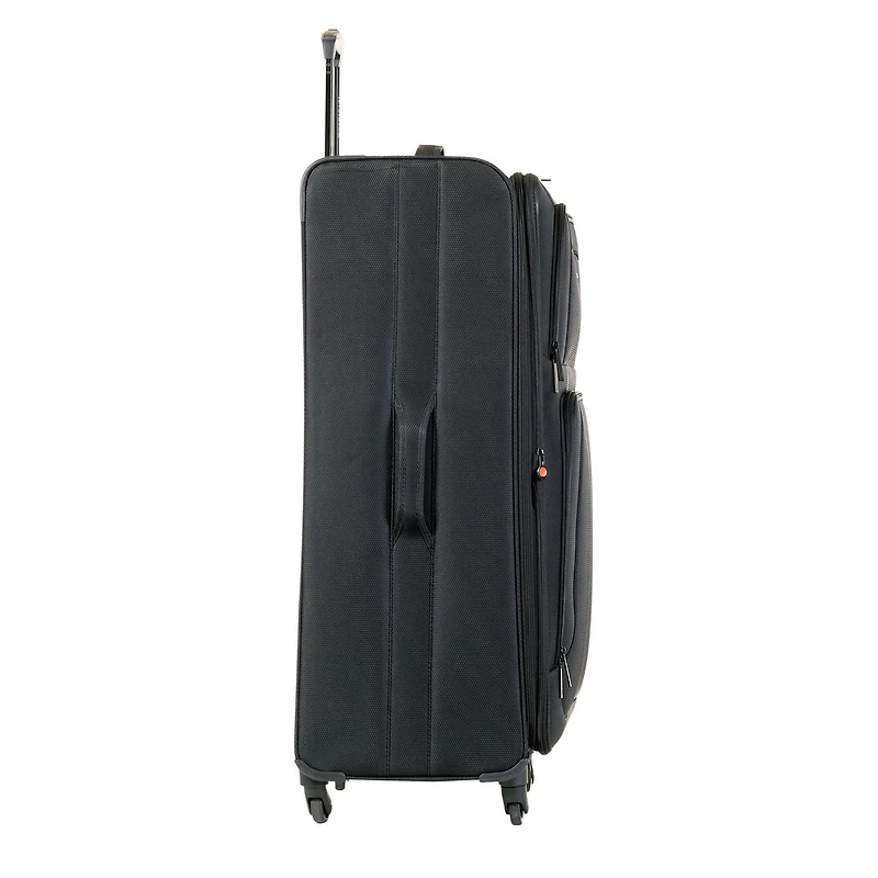 JT 28IN SOFTSIDE BLK, Large Expandable Spinner Rolling Suitcase
