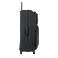 JT 28IN SOFTSIDE BLK, Large Expandable Spinner Rolling Suitcase