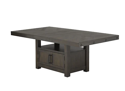 Table à manger avec Feuille ext. Chêne foncé