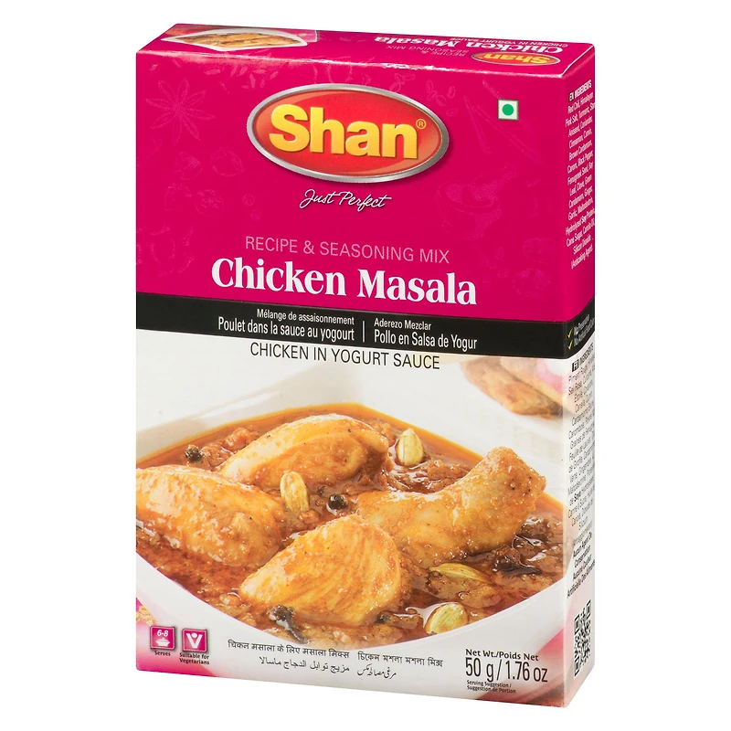 Shan Chicken Masala Seasoning Mix (50g) for Chicken Breast & Indian Curry, Chicken Tikka, & Marsala - Aromatic Masala for Chicken in Yogurt Sauce, 50 g