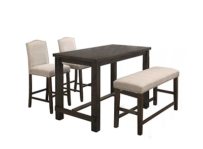 Topline Home Furnishings 4pc Counter-height Dining Set