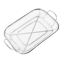 MESH ROASTING PAN, EXPERT GRILL STAINLESS STEEL ROASTING PAN