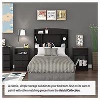 Prepac Astrid Black 6-Drawer Tall Chest