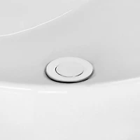 American Imaginations 18-in. W CUPC Rectangle Bathroom Undermount Sink Set In White - White Hardware - Overflow Drain Incl. AI-31844