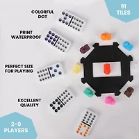 Tradeopia Mexican Train Dominoes Set Double 12 With 91 Tiles