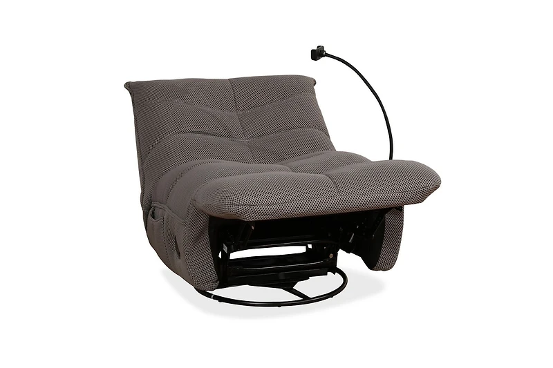 Fauteuil inclinable à bascule en tissu Ava Monaco de K-Living de avec support pour téléphone portable et poche latérale