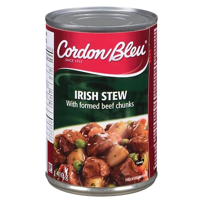 Clark Ragoût irlandais avec morceaux de bœuf formés Ce plat réconfortant Cordon Bleu allie un délicieux mélange de cubes de bœuf et légumes dans une riche sauce inspirée de la légendaire recette irlandaise.