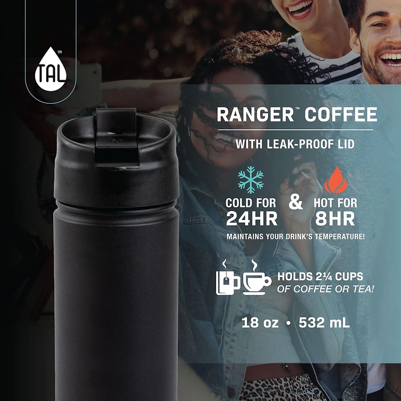 TAL Stainless Steel Ranger Coffee Mug 18 fl oz, Stainless, Great for coffee