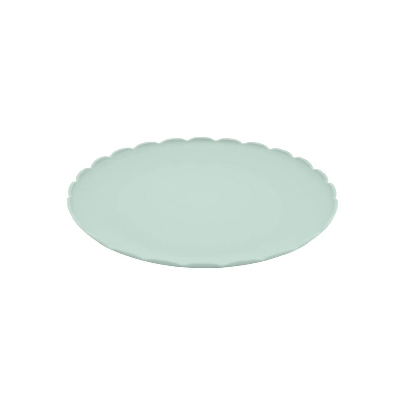 Mainstays Polypropylene Scalloped Round Plate, Mint