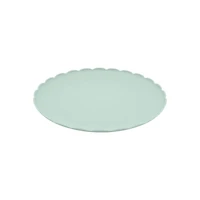 Mainstays Polypropylene Scalloped Round Plate, Mint