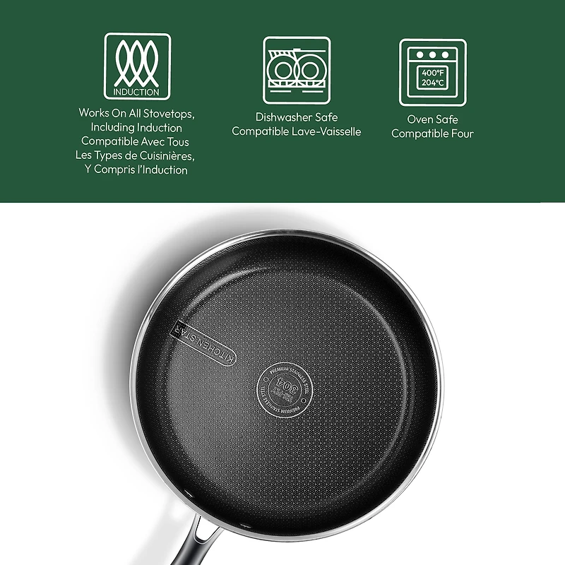 Kitchen Star Cladtec Series Fry Pan, 3 Piece Set, 20-26-30 cm