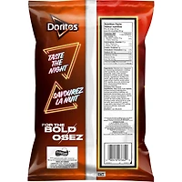 Doritos Late Night Sizzlin' Cheeseburger flavoured Tortilla Chips, 210 g.