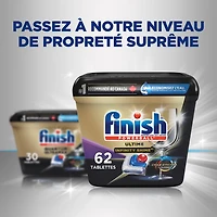 Finish® Quantum UltraMAX® Dishwasher Detergent Tabs for Diamond Shine, Removes burnt-on stains & 24hr Dried on stains, No pre rinse needed, 30 Tabs
