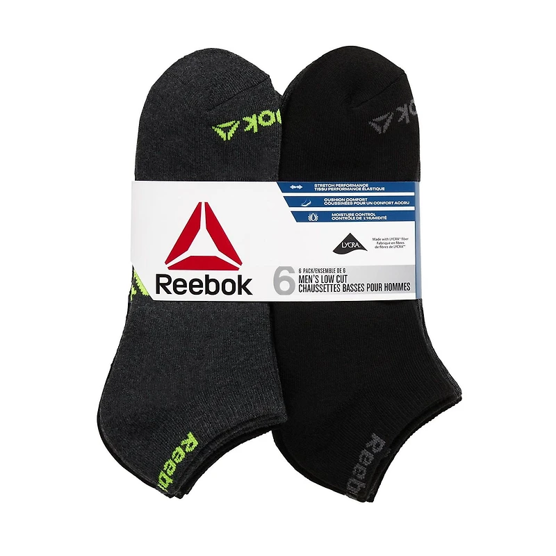 Reebok 6PK NO SHOW SOCK, Size 6-12.5