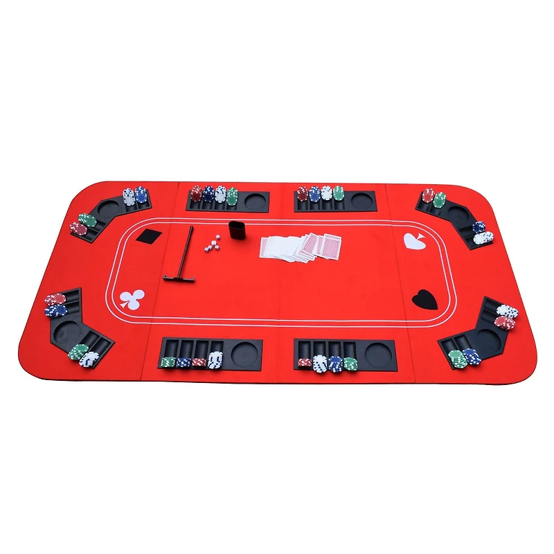 No Limit 3-in-1 Portable Casino Tabletop for Poker, Blackjack, and Craps