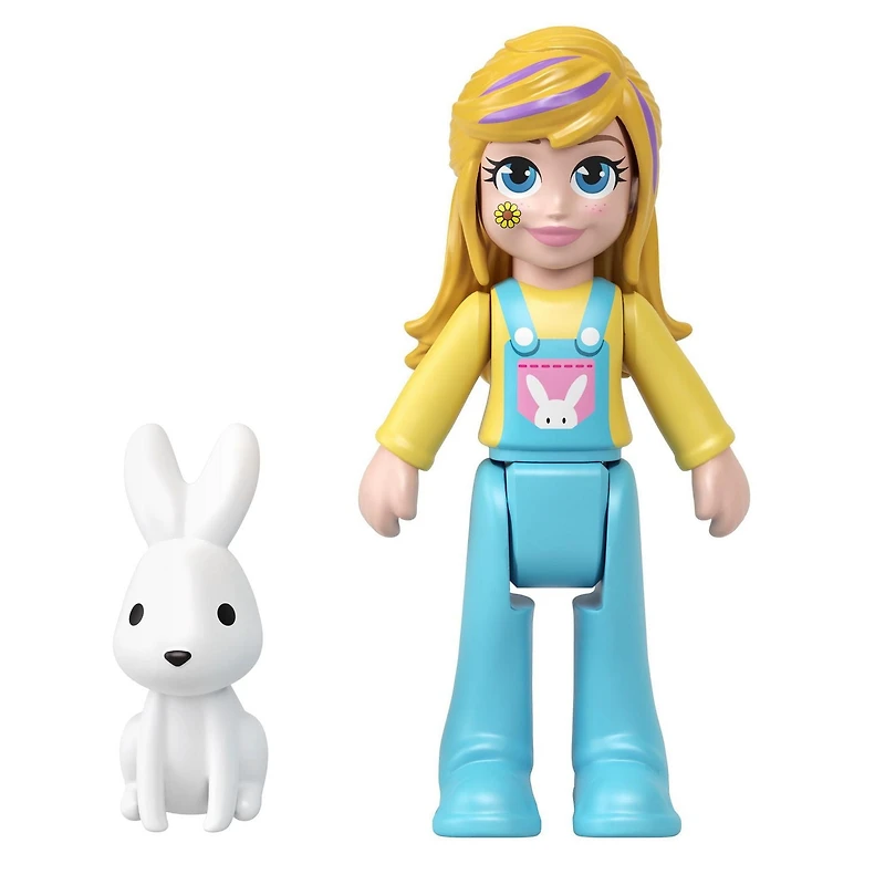 Polly Pocket-Coffret Transformable Lapin, avec Polly et figurine lapin