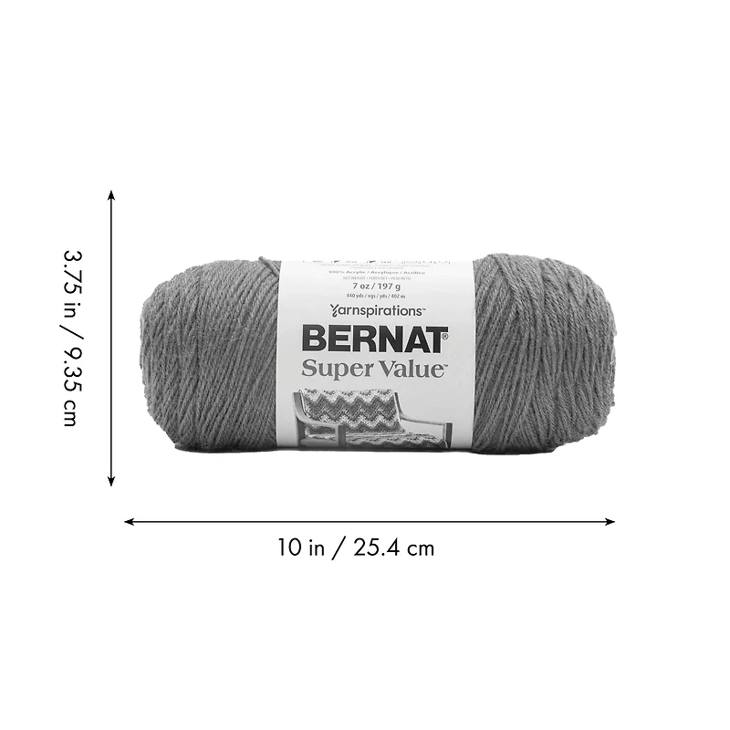 Bernat® Super Value™ Yarn, Acrylic #4 Medium, 7oz/197g, 426 Yards