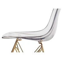 Heavenly Collection Clear & Gold Dining Chair