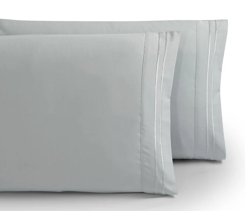 Ensemble de draps en microfibre solide 4 pièces