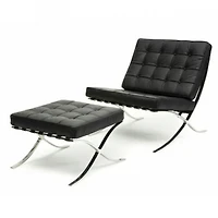 Nicer Furniture Barcelona Chair with Ottoman