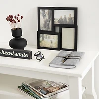 hometrends Parker Black Collage Picture Frame, Holds 4-4x6 photos