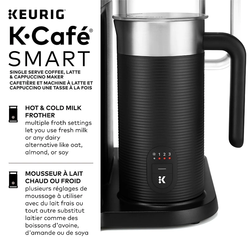 Keurig K-Café SMART, Cafetière et machine à latte et cappuccino une tasse à la fois pour capsule K-Cup