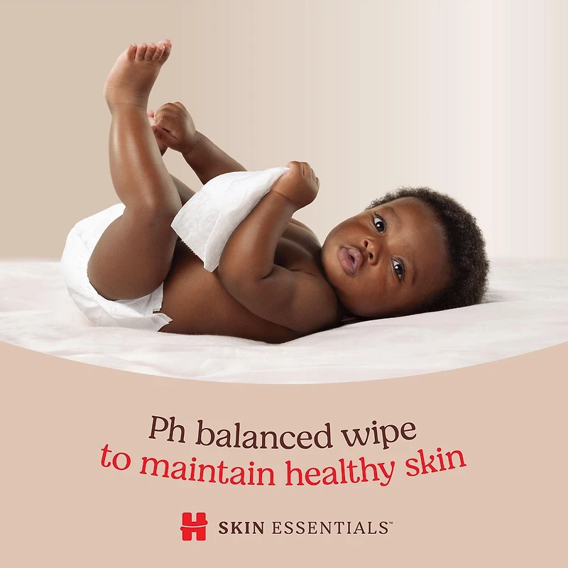 Lingettes pour bébés Huggies Skin Essentials, 2 emballages à couvercle rabattable (112 lingettes) 2 Emballages | 112 Lingettes