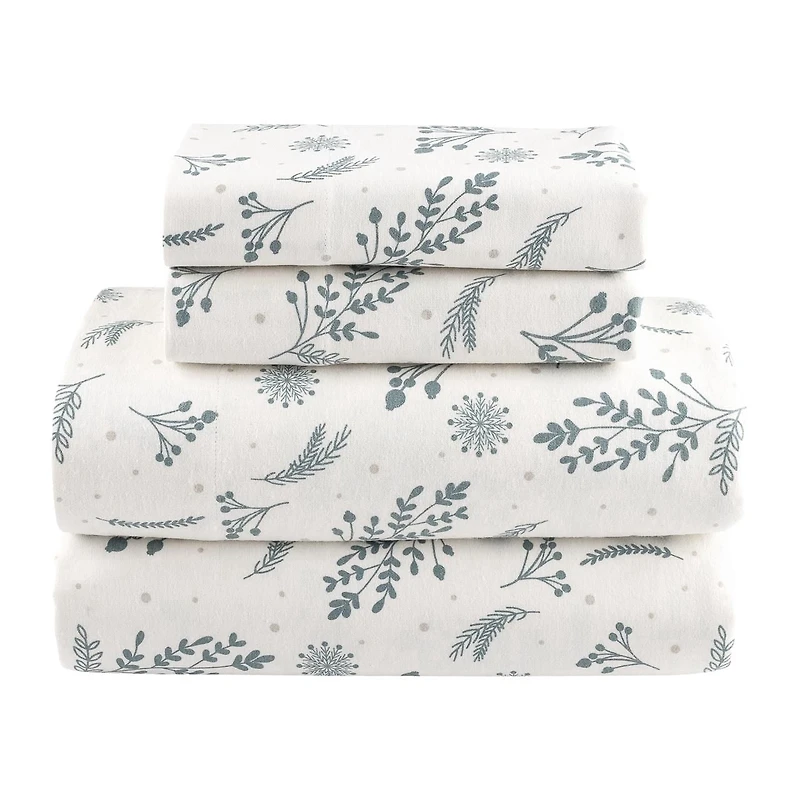 Ensemble de draps en flanelle des Fêtes