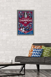 NHL Colorado Avalanche - Stanley Cup Champions Wall Poster, 14.725" x 22.375" Framed